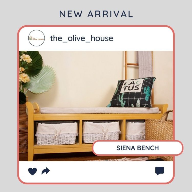 The Olive House Hadirkan Siena Bench Furniture Yang Multifungsi
